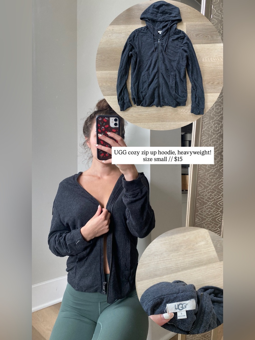 UGG zip up hoodie size small